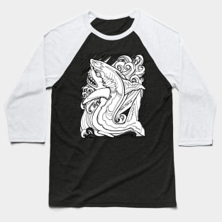 COLOR YOUR OWN TEE Big Shark Baseball T-Shirt